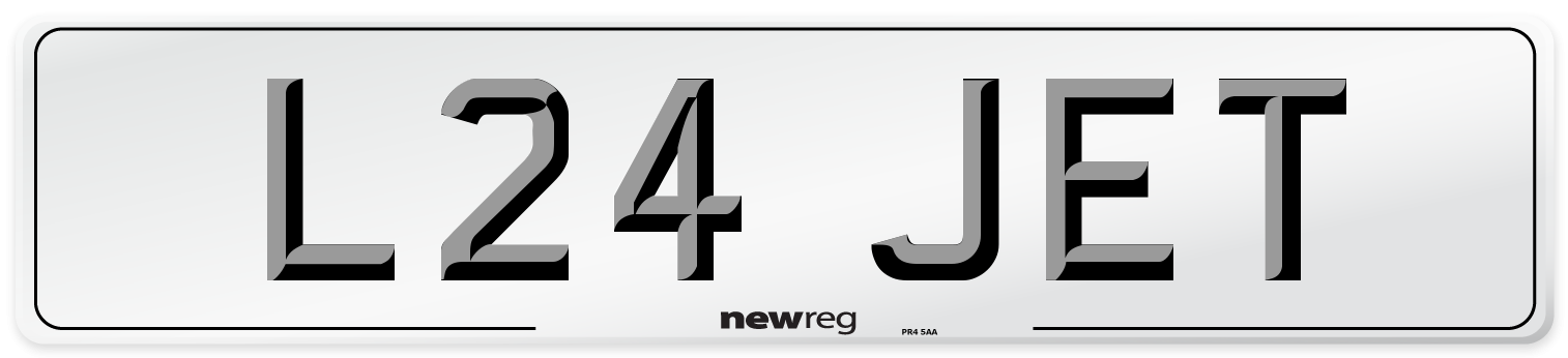 L24 JET Number Plate from New Reg